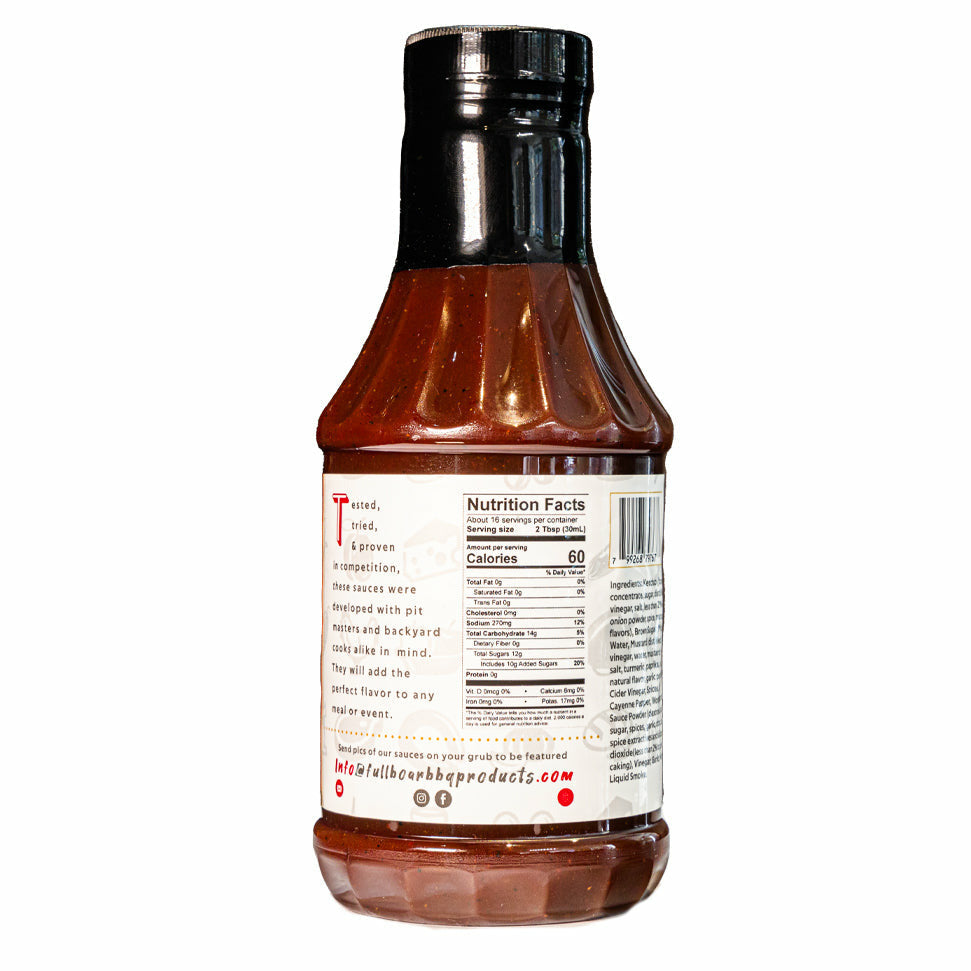 Bonfire Sweet Heat Spicy BBQ Sauce Case of 12 16 oz. Bottles- UPC 7-99268-79767-7