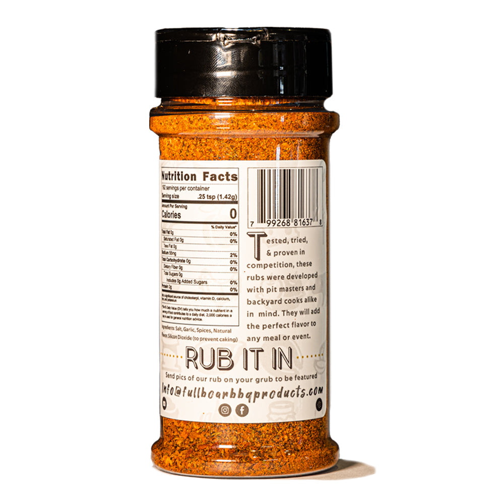 "The Black Label" Steak and Chop Rub Case of 12 8.4 oz. Bottles- UPC 7-99268-81637-8